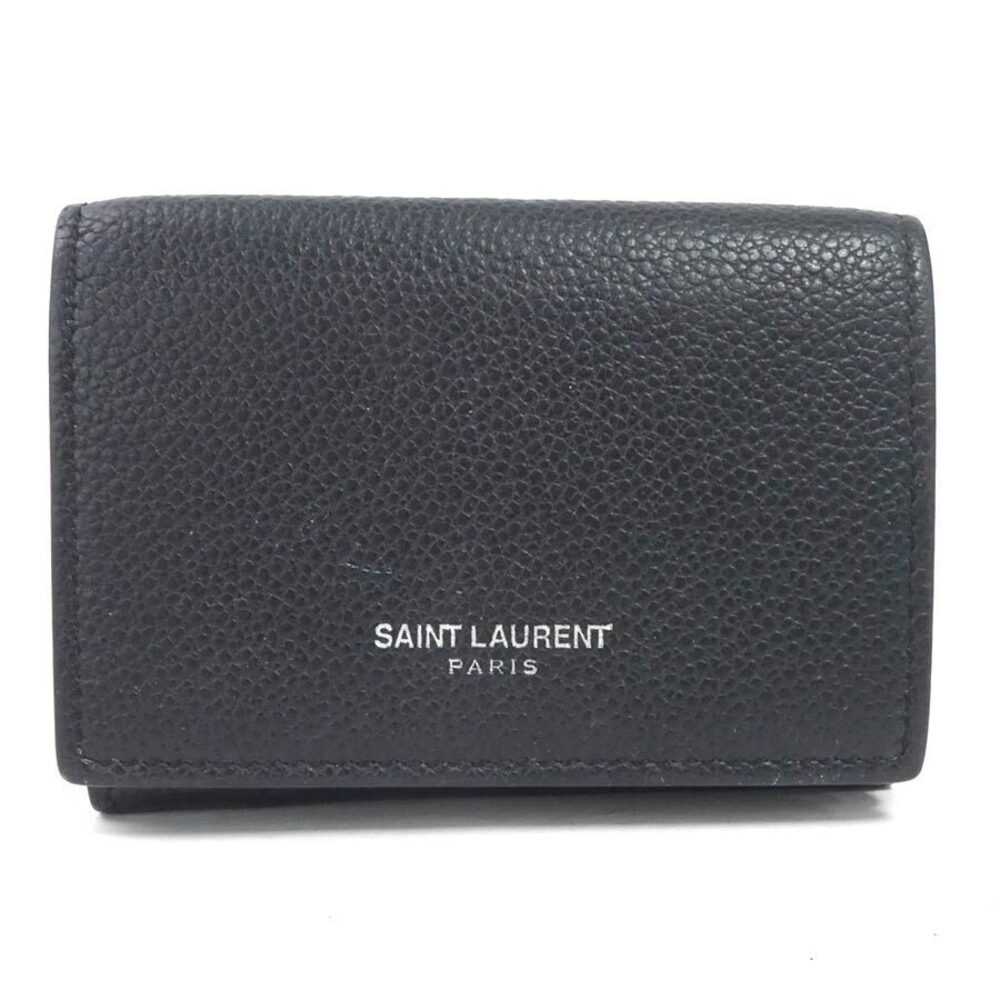 Saint Laurent trifold wallet leather black